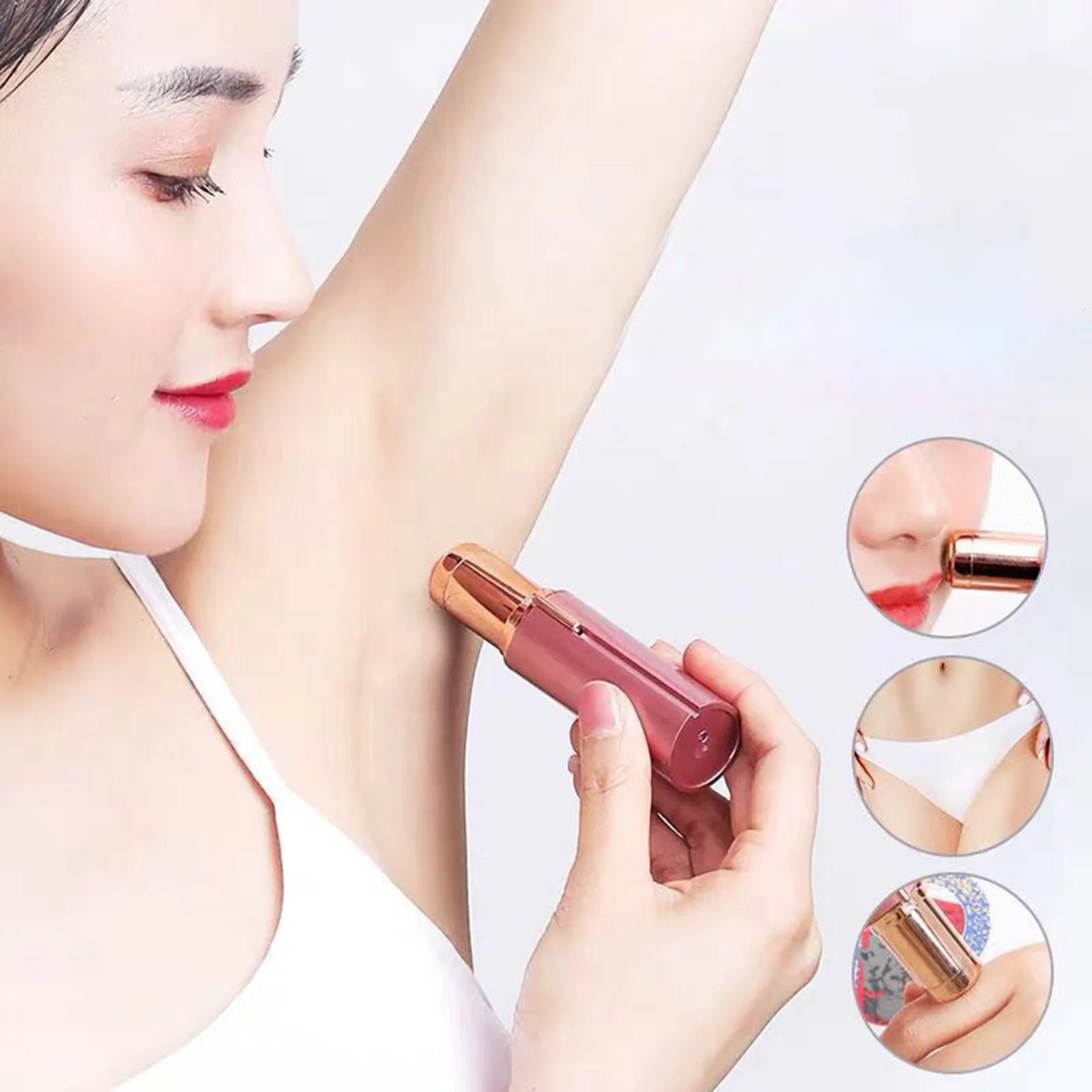 1-3 days delivery】Melanthe Professional USB Rechargeable Lipstick Electric  Shaver Face Armpit Hair Remover Private Part Hair Removal machine Women's  Lip Hair Leg Hair Device Eyebrow trimmer Ladies Razor Mini facial Portable  Light