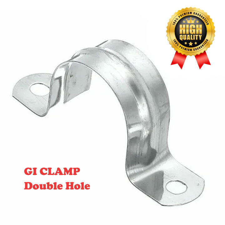GI Clamp Double Hole Clamp Heavy Duty 1/2'' 3/4'' 1'' 1/14'' 1 1/2'' 2