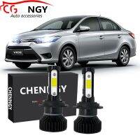 ชุดหลอดไฟหน้าฮาโลเจน LED V4 6000K สีขาว แบบเปลี่ยน สําหรับ Toyota Vios NCP150 NCP93 NCP42 2002-2017 2018 (ไม่ใช่โปรเจคเตอร์) 1 คู่