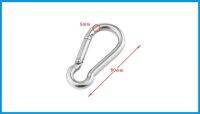 【✲High Quality✲】 wu35451330 5Mm 6Mm 304สปริงสเตนเลส Snap Carabiner Quick แหวนต่อตะขอ Snap Shackle สายรัดโซ่ Hook