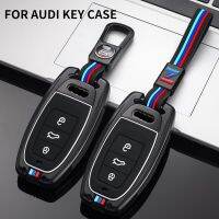 (Feiying Auto)พวงกุญแจรถ Remote Key Case Shell Fob สำหรับ Audi A4 A3 A1 A6 A5 A7 A8 Quattro Q5 Q7 Q3 2009 2015รถอุปกรณ์เสริม