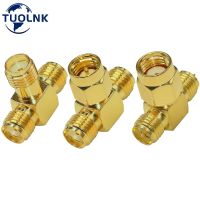 3Type/lot 2pcs/lot SMA Splitter Connector SMA/RP SMA Male to Dual SMA/RP SMA Female Triple Tee Adapter SMA Connector 3 Way