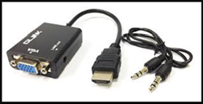 Glink GL-021 สายแปลง HDMI TO VGA มีช่องต่อเสียง Converter Adapter With 3.5mm Audio port