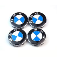 LAIFU ฝาครอบล้อรถยนต์68มม. 4ชิ้นฝาครอบ Hiasan Mobil ฮับสำหรับ BMW X1 X3 X5 X6 M3 M5 M6 E36 E39 E46 E60 E90อุปกรณ์เสริมรถยนต์ E91