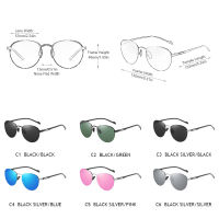 FUQIAN 2020 Round Polarized Sunglasses Men Women Fashion Rimless Sun Glasses Male Ultra Light TR90 Drivers Eyeglasses UV400