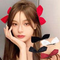 [Cutewomen2020]1คู่วินเทจโบว์ด้านข้างกิ๊บสาวน่ารักโบว์ Barrettes อุปกรณ์เสริมผมสำหรับผู้หญิง