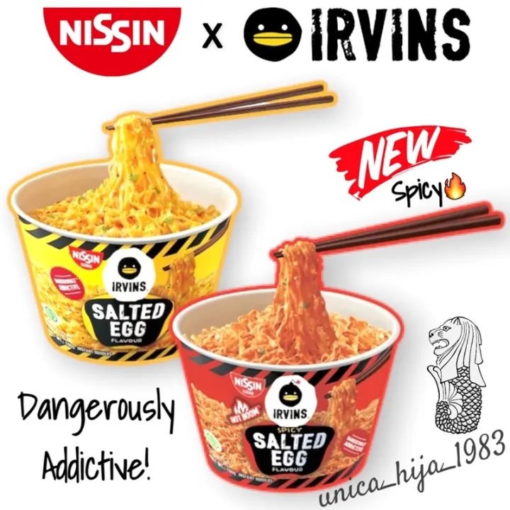 [onhand] Irvins Regular Spicy Salted Egg Instant Noodle Bowl Xnissin X