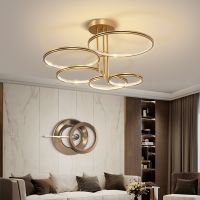 [COD] minimalist living room 2022 style light luxury creative circle chandelier dining bedroom main