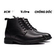 8CM  Giày Độn Nam T&TRA T100 Đen
