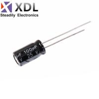 50PCS Higt quality 25V100UF 6*12mm 100UF 6.3*12 25V Electrolytic capacitor hjxrhgal WATTY Electronics