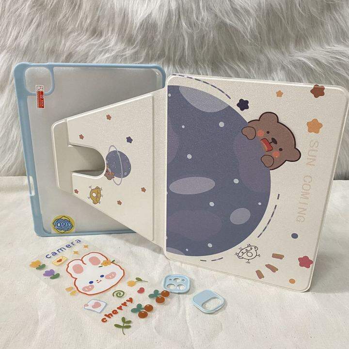 ipad-case-แบบ360-หมุน-ตั้ง-นอนได้-เคสไอแพด-มีที่ใส่ปากกา-เคส-ipad-air4-air5-10-9-gen7-gen8-gen9-10-2-ipad-pro-11-2020-2018-air3-หลังใสชาร์จปากกาในช่องใส่ปากกาได้