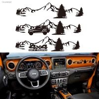 ☒✆ Dashboard Glove Box Sticker Mountain Scene Vinyl Decals For Jeep Wrangler / Gladiator Car Styling Decoration Accessories