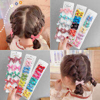 10ชิ้น/เซ็ตกิ๊บติดผมเด็กสำหรับเด็กผู้หญิงตาข่าย Dot เด็ก Hairpins ที่มีสีสันโบว์เด็ก BB คลิป Barrettes อุปกรณ์เสริมผมเด็ก