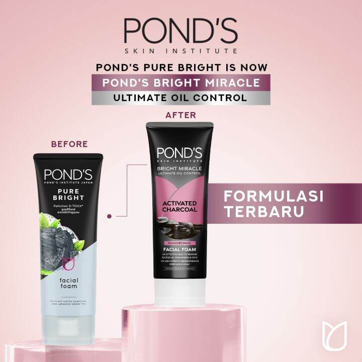 Pond's Bright Miracle Ultimate Oil Control Facial Foam 50gr - 100gr ...