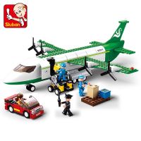 【Prime deal】 【Direct-sales】 383PCS Sluban 0371 City Airplane Air Bus Cargo Plane Building Blocks Legoe Compatible Model Aircraft Planes DIY Figures Bricks Toys For Children