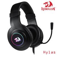 Redragon HYLAS H260 RGB หูฟังเล่นเกม,3.5มิลลิเมตร ชุดหูฟังไมโครโฟนสำหรับ PlayStation, PS4, PS5, MAC, PC and Laptop