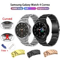 สายรัดข้อมือสเตนเลสสตีลแบบโค้งไม่มีช่องว่าง,สายรัดข้อมือโลหะสำหรับ Samsung Galaxy Watch 4 Classic 46Mm 42Mm/44Mm 40Mm 1