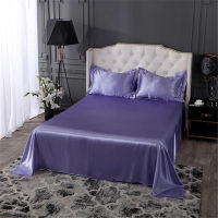 18 colors luxury satin silk flat bed sheet set single queen size king size bedspread cover linen sheets double full double sexy