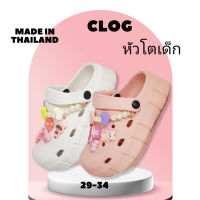 ใหม่!! รองเท้าหัวโตเด็กผู้หญิง CLOG Jibbitz เด็กผู้หญิง พื้นหนา ส้นตึก แนว Crocs BDK842-11 size 29-34