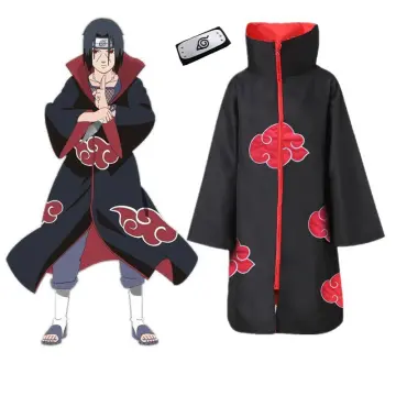 Kids Naruto Akatsuki Costume Cloak Robe Anime Boys Cosplay Uchiha Sasuke  Itachi