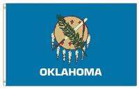 }qi แหล่งสินค้า Oklahoma โอคลาโฮมา 90*150cm ธงประจำรัฐของสหรัฐอเมริกา 3*5FT