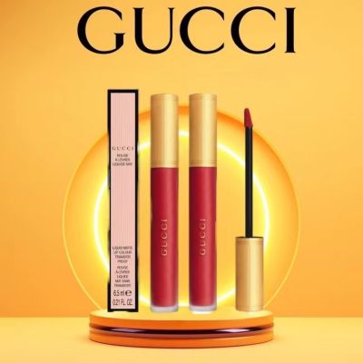 ใหม่ ! Gucci Lipstick liquid Matte 6.5 g. ลิปไม่ติดแมสก์ แบบจุ่มเนื้อแมท ผลิตปี 2022ป้า