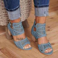 HOT★Women Sandals High Heel Gladiator Buckle Strap Fashion Shoes Woman Sandalias Mujer 2020 Summer Ladies Sandals Plus Size 35-43