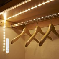 {ItalyNest shop}โคมไฟแถบไฟ LED ไฟติดบันไดตู้เตียงไฟ LED กลางคืนเซ็นเซอร์เคลื่อนไหวแบบไร้สาย