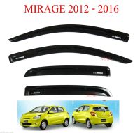 กันสาด Mitsubishi Mirage 2012-2019 กันสาดมิราจ กันฝน กันสาดประตู กันลม กันแดด ดำเข้ม ดำทึบ มิตซูบิชิ มิราจ 12-19 มิตซูบิชิมิราจ