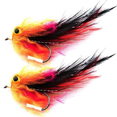 2Pcs New Trout Salmon Pike Streamer Fly for Fly Fishing Flies Size 4 Hook