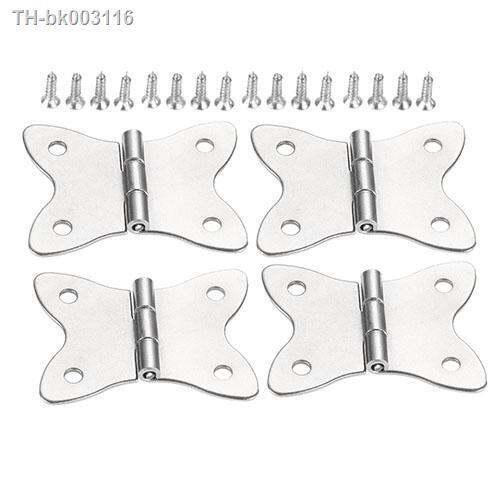 4pcs-set-butterfly-metal-hinges-w-screws-cabinet-door-luggage-furniture-4-holes-decor-silver-jewelry-box-wine-case-gift-37x30mm