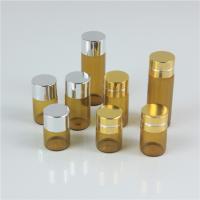 100pcs/lot 1ml 2ml 3ml 5ml Drams Amber Glass Bottle With Aluminum Lid Essential Oil Glass Vials Perfume Sample Test Bottle