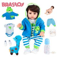 【YF】 BRASTOY Baby Reborn Doll 48cm Giraffe Boy Silicone Body Gifts for Children