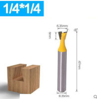 1ชิ้น6.35มิลลิเมตร1/4 "ก้านก้านประกบเราเตอร์บิต12.7มิลลิเมตร1/2" ก้านกลืนหางงานไม้แกะสลักเครื่องมือกัดสำหรับตัดไม้