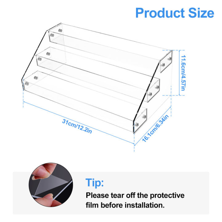 2ชิ้นขาตั้ง-display-parfum-อะคริลิค3ชั้นความจุมากชั้นวางแบบระดับชั้นใสชั้นออแกไนเซอร์สำหรับจัดแสดงเป็นชั้นชั้นวางแบบระดับชั้นความจุมาก3ชั้นขาตั้ง-display-parfum-อะคริลิค