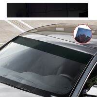 Anti-UV Car Windscreen Solar Film Sun Shade Tinted Sticker Clear Window Foils Heat Insulation Black PVC 140x25cm with Scraper Bumper Stickers Decals M