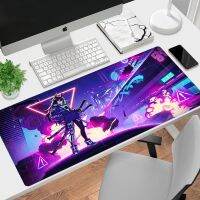 90x40 ซม. Cyberpunk HD พิมพ์ Thicken Mouse Pad ล็อคขอบขนาดใหญ่แป้นพิมพ์เกมตารางแผ่นรองเมาส์ขนาดใหญ่พรมโต๊ะ