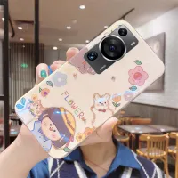 เคสมือถือสำหรับ Huawei P60 Pro ปกหลังสีฟ้าพลอยเทียมซิลิโคนนิ่มกันการป้องกันการกระแทกสำหรับเด็กผู้หญิง Huawei P60เคสโทรศัพท์