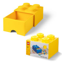 LEGO กล่องลิ้นชักเลโก้ กล่องใส่เลโก้ กล่องเก็บของ Brick Drawer 4 สีเหลือง YELLOW 25x25x18 cm