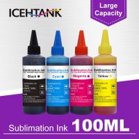 ICEHTANK หมึกสำหรับ Epson เติมหมึกสำหรับ Epson ระเหิดขนาด100มล. Epson Workforce WF-4734 WF-4630 WF-6090 WF-4740เครื่องพิมพ์ WF-6590 WF-6530