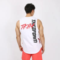 （Ready Stock）? Muscle Mens Fitness Cotton Vest Loose Sleeveless For Basketball Training Vest Top Hurdle Vest YY