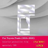 LHDRHD ฟิล์มป้องกันรอยขีดข่วน,อุปกรณ์เสริมซ่อมฟิล์มทีพียูฟิล์มใสป้องกันคอนโซลกลางภายในรถ2018-2022ปราโดโตโยต้าสำหรับ