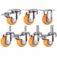 1/1.25/1.5/2 Inch Furniture Casters Wheels  Quiet Castor Wheel For Storage Cart or Rubber Wheel for Shopping Trolleys Furniture Protectors  Replacemen