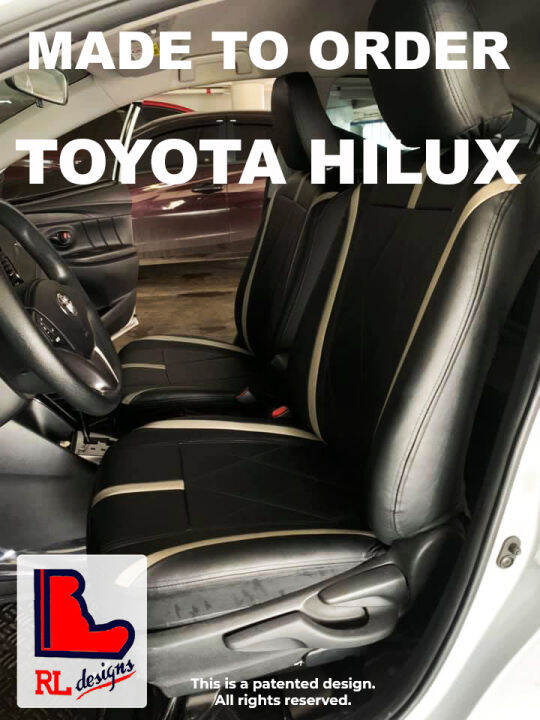 Toyota Hilux German Leather Seat Covers (All Seats Included, Custom Fit