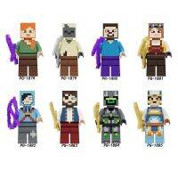 &amp;lt;ที่มีอยู่&amp;gt; Minecraft อิฐอาคารบล็อก DIY สร้างสรรค์ด้วยดาบ Pickaxe Stevie โจรสลัดฆ่า Renzi Figurines ของเล่นสำหรับเด็กผู้ชายของขวัญเด็ก