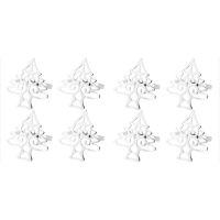 8Pcs Christmas Tree Napkin Rings Napkin Buckle Table Christmas Decorations Napkin Holders for Cloth Napkins ,Silver