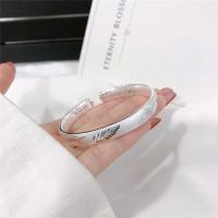 And S999 heart sutra solid sterling silver bracelet contracted mother girlfriend and practical birthday gift