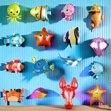 Under the Sea Baby Shower Decorations for Boy, Ocean Theme Baby Shower  Decorations - Under The Sea Baby Shower Backdrop, Balloon Garland Kit Green  and Blue, Ocean Animals Foil Balloons, Balloons 