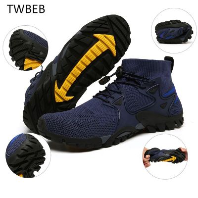 Mens Hiking Shoes Breathable Sneakers Outdoor Trail Trekking New Mesh Mountain Climbing Sports Shoes for Male Spring Autumn