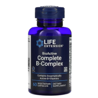 Life Extension BioActive Complete B Complex วิตามินบี บีรวม / 60 vegetarian capsules LE